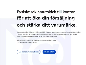 Kontorspost.se, reklamutskick via post, email och sociala medier